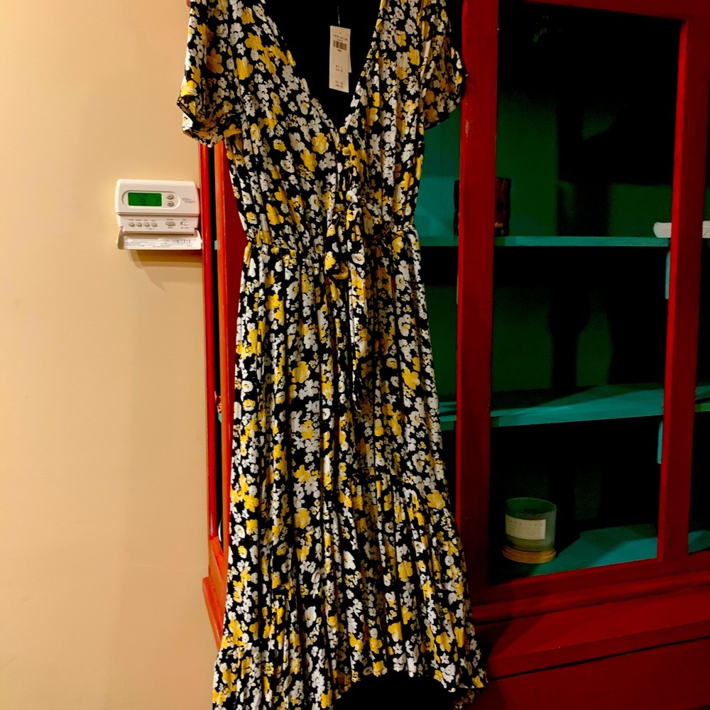 Floral hi low dress